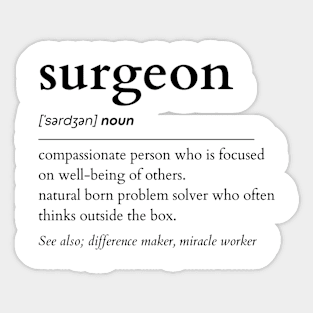 Surgeon Noun Sticker